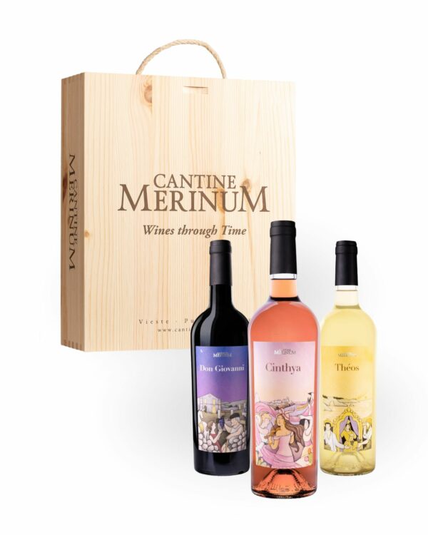 Selezione di Vini in confezione da 3 bottiglie in legno